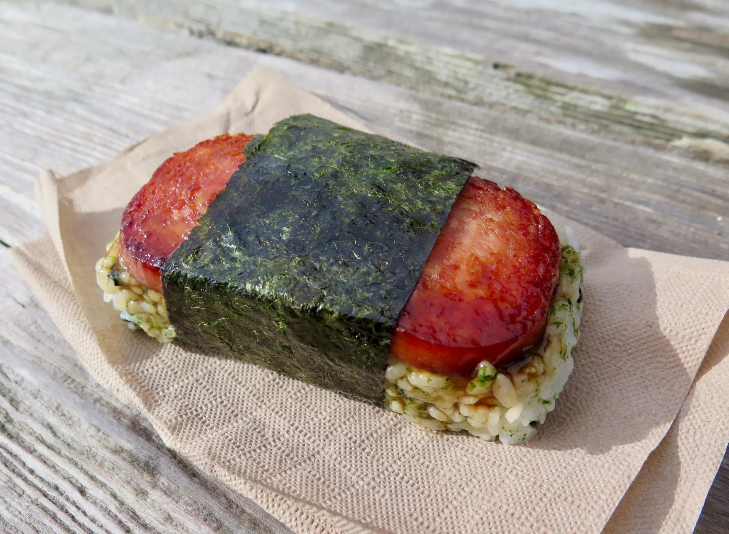 SPAM musubi at Aloha Hawaiian Grill.