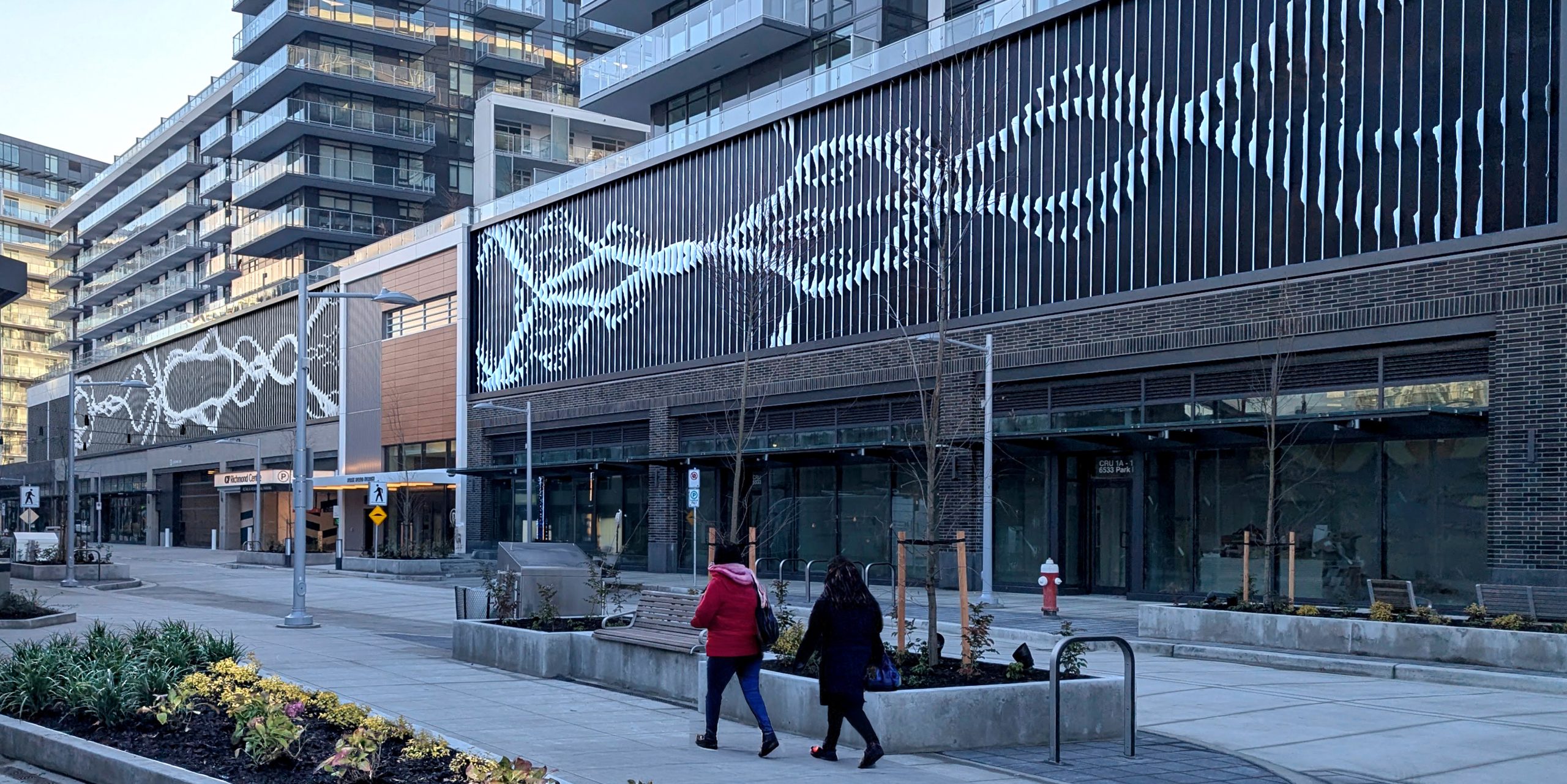 Rebecca Bayer’s huge new BALANCE artwork at CF Richmond Centre. 