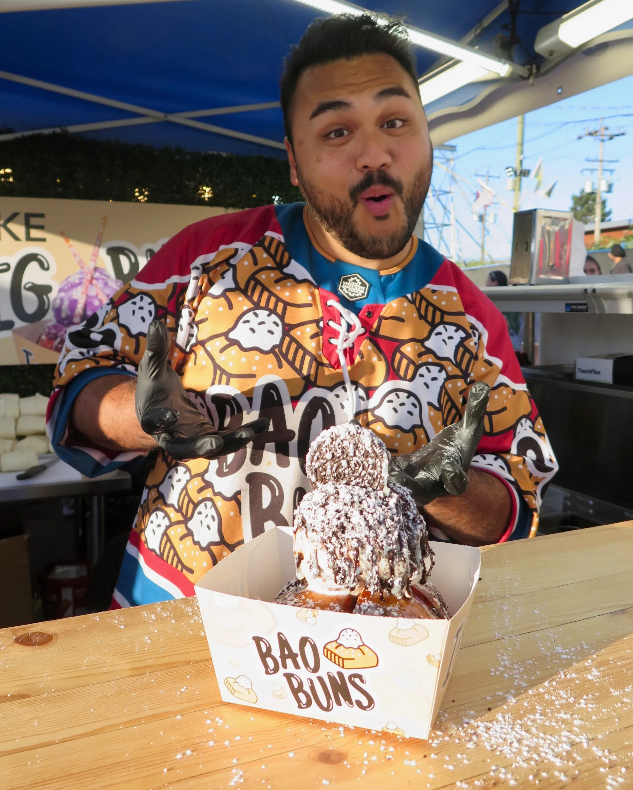 Cookies and Cream Bao Bun at Richmond Night Market