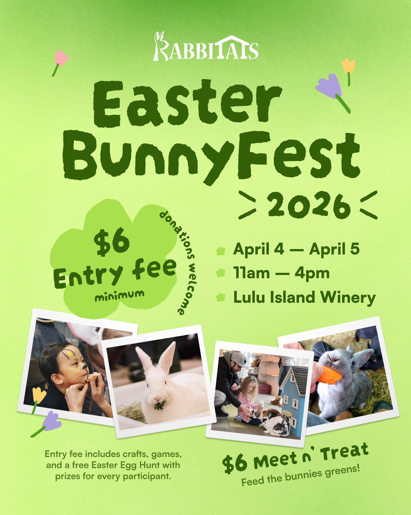 You can “meet and treat” some real rabbits at BunnyFest. 