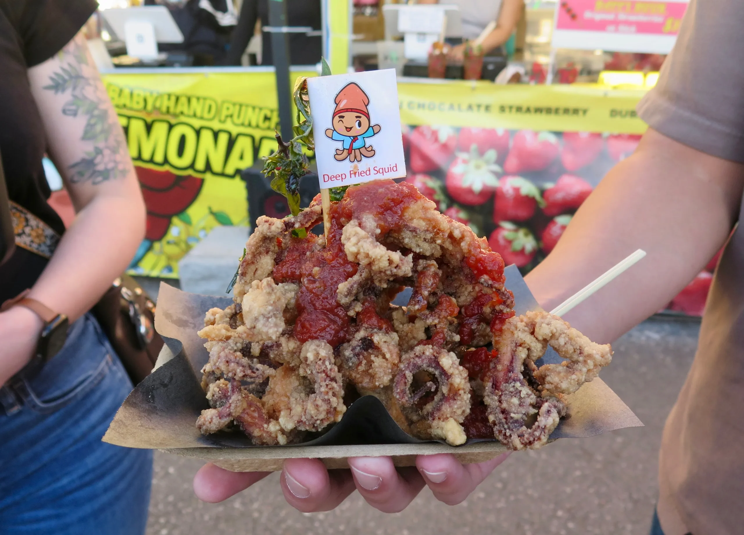 Deep fried squid at Richmond Night Market