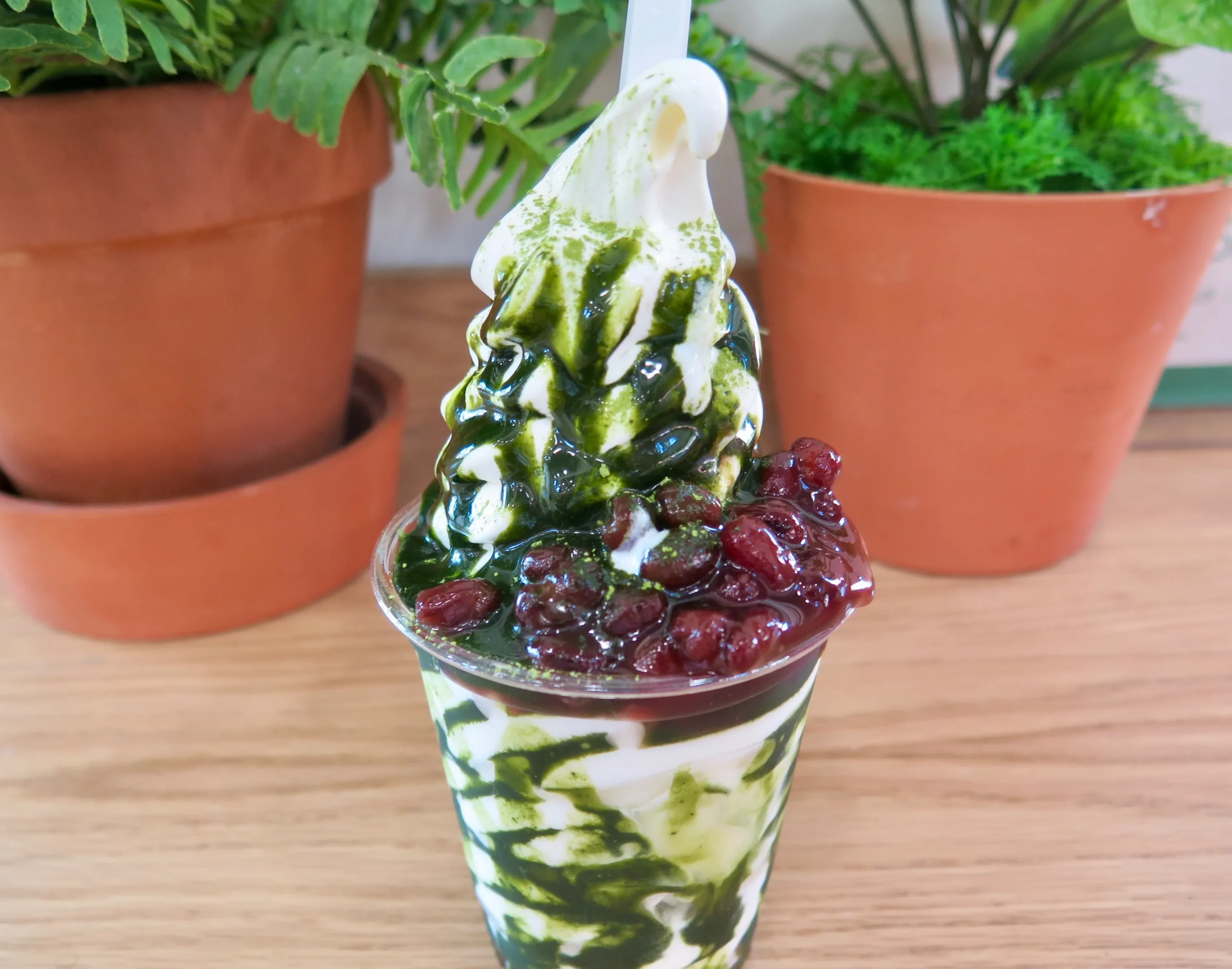 Dive into a luscious Green Forest dessert at Soft Peaks.