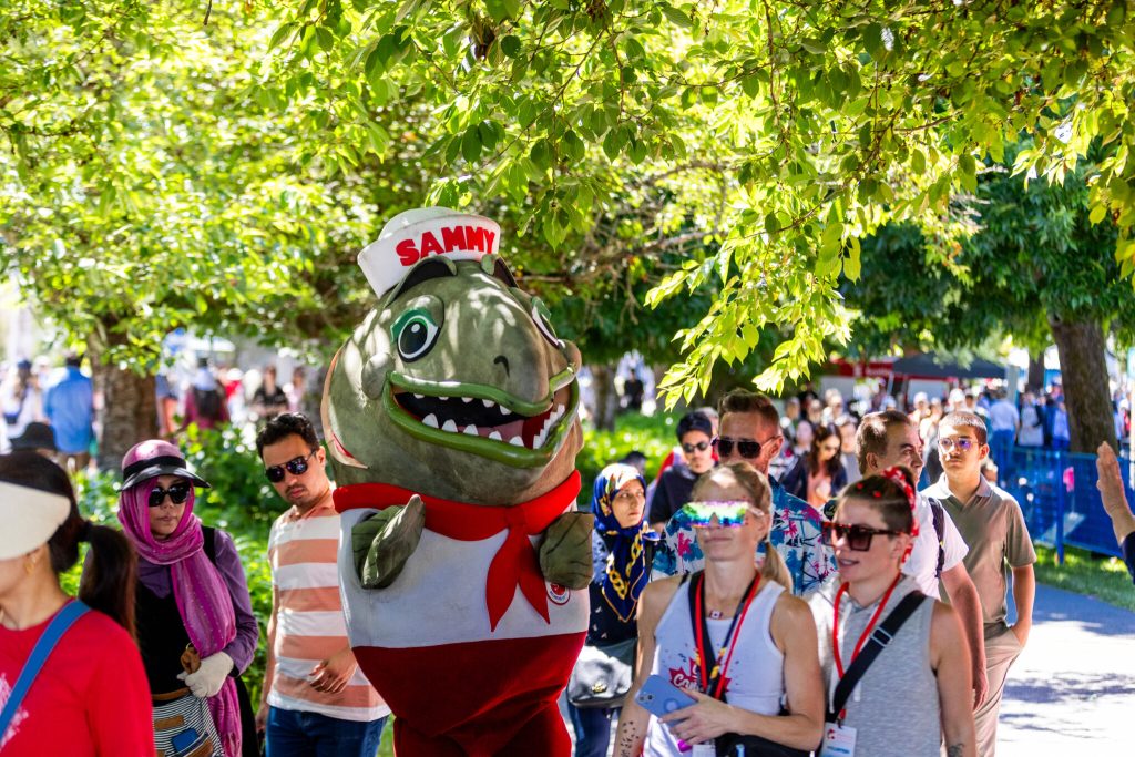 Sammy the Salmon in Steveston on Canada day