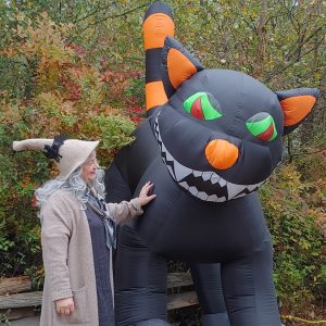 Inflatable Halloween decor at Richmond Nature Park Society.
