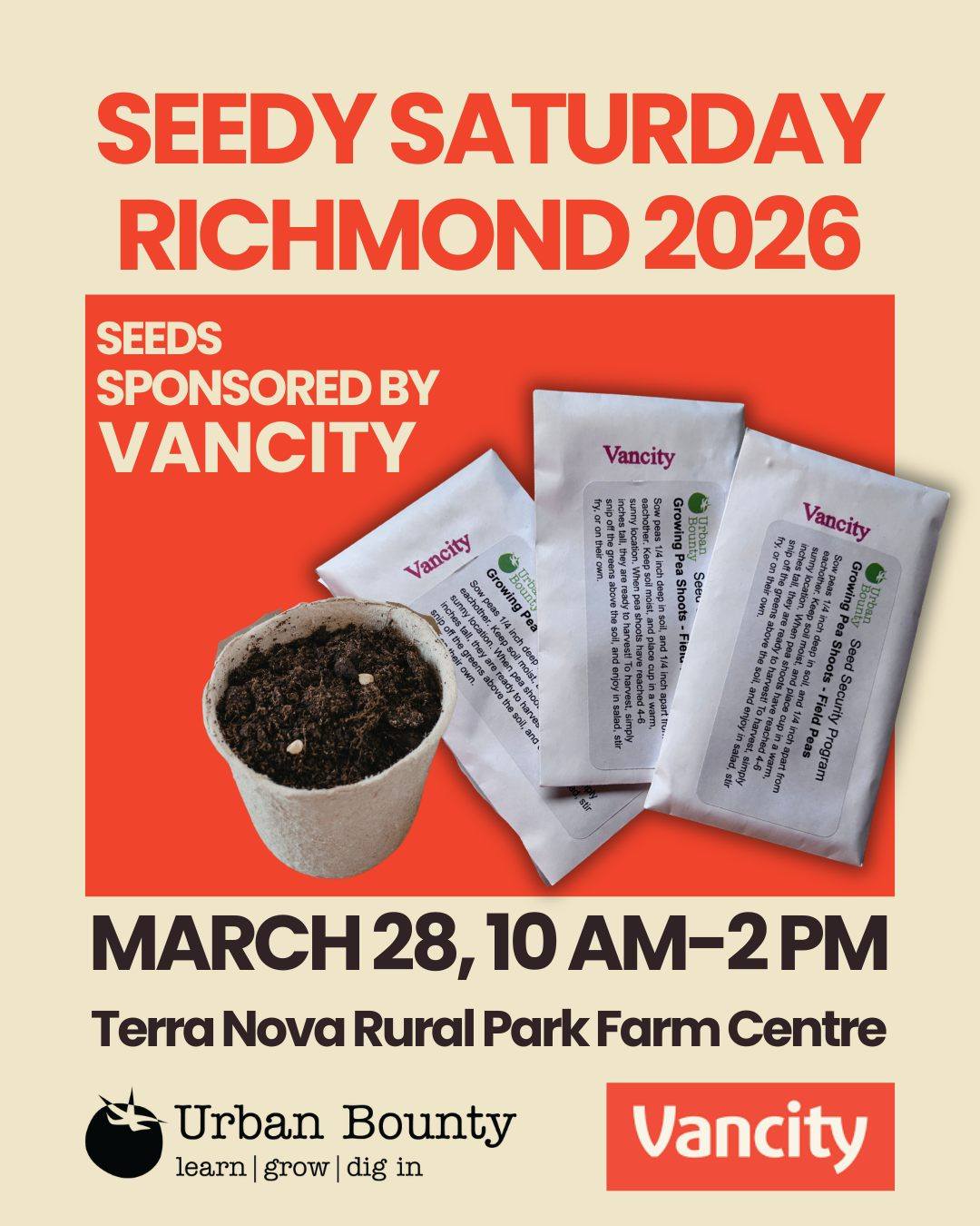 Exercise your green thumb at this month’s Seedy Saturday. 