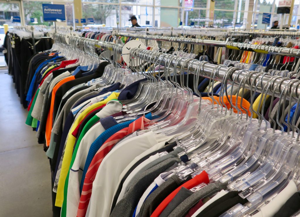 Value Village is a hot spot for clothing.