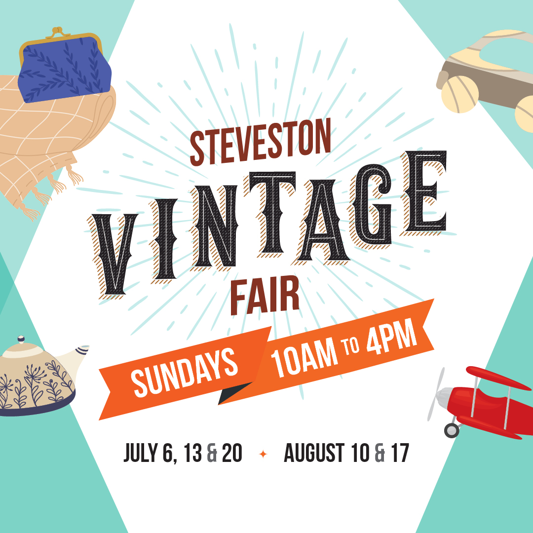Steveston Vintage Fair event poster for 2025.