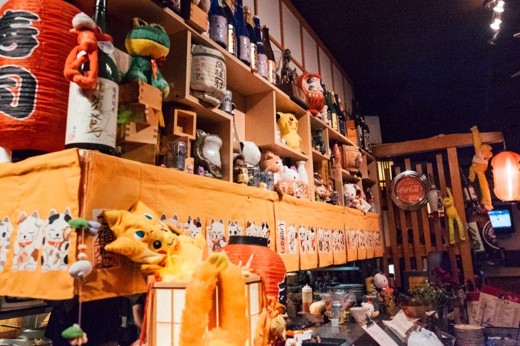 Koto Izakaya 'wall of Asian artifacts'