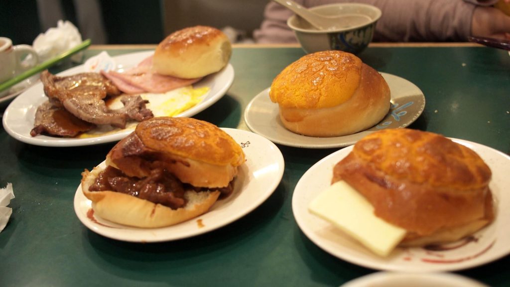 Lido Restaurant Assortment of Pineapple Bun Dishes