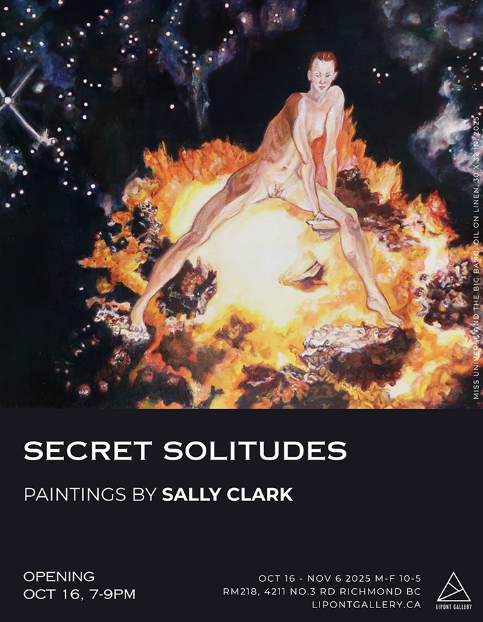 Art exhibit poster for Secret Solitudes by Sally Park